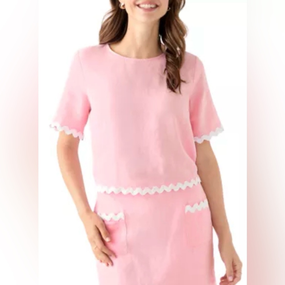 Lilly Pulitzer Gardner Mini Skort in the Conch Shell Pink